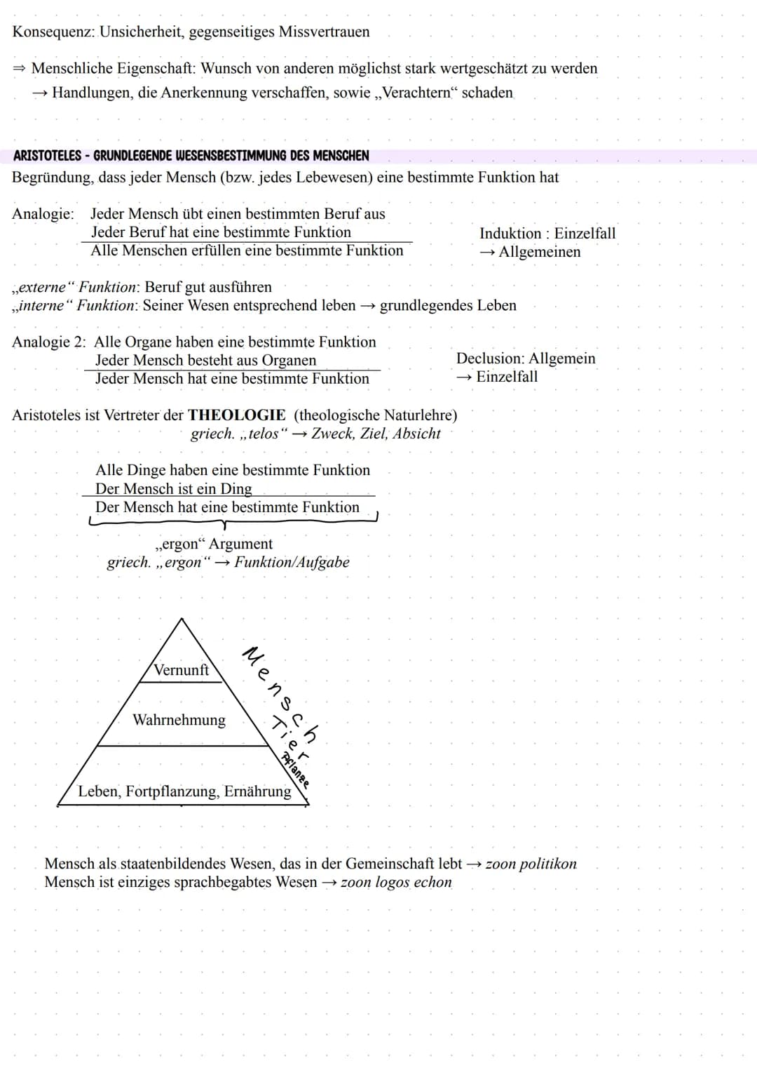 ETHIK LERNZETTEL ANTHROPOLOGIE & PLURALISMUS
ANTHROPOLOGIE
FUNKTIONEN VON MENSCHENBILDERN
- Gestaltung unseres Daseins
- werden in unserer L