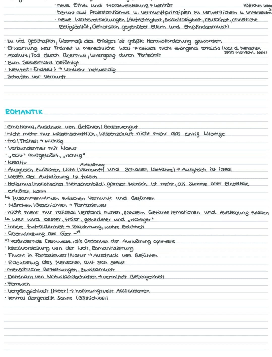 Gedicht | Fabel / prakmatischer Text
↳ analysieren + interpretieren + Stellung nehmen
-Grundbegriffe der Aufklärung
- Gegenbewegung Romantik