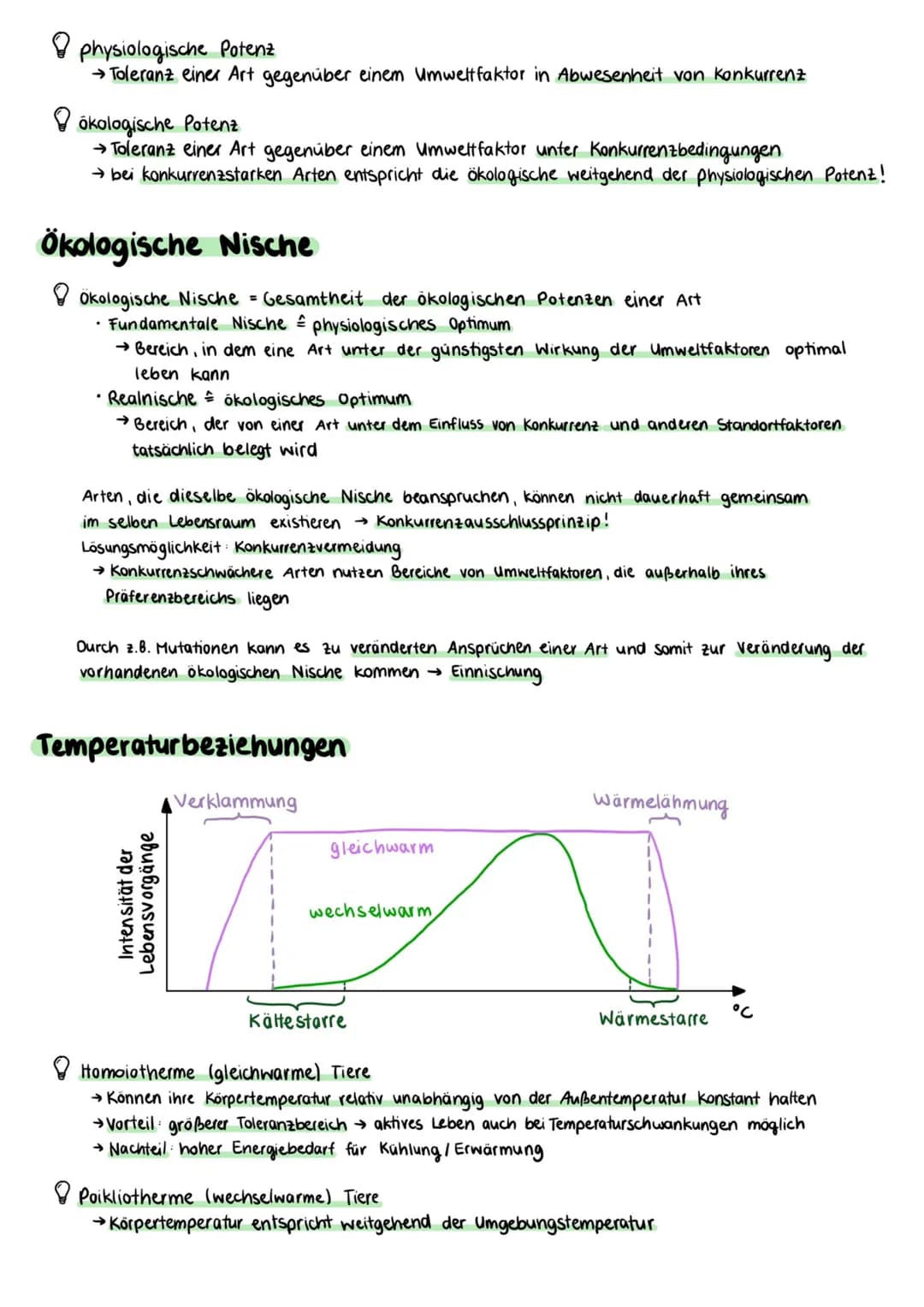 Umweltfaktoren
Abiotische Umweltfaktoren
→ physikalische und chemische Faktoren der unbelebten Umwelt
→ 2. B. Temperatur, pH-Wert, Feuchtigk