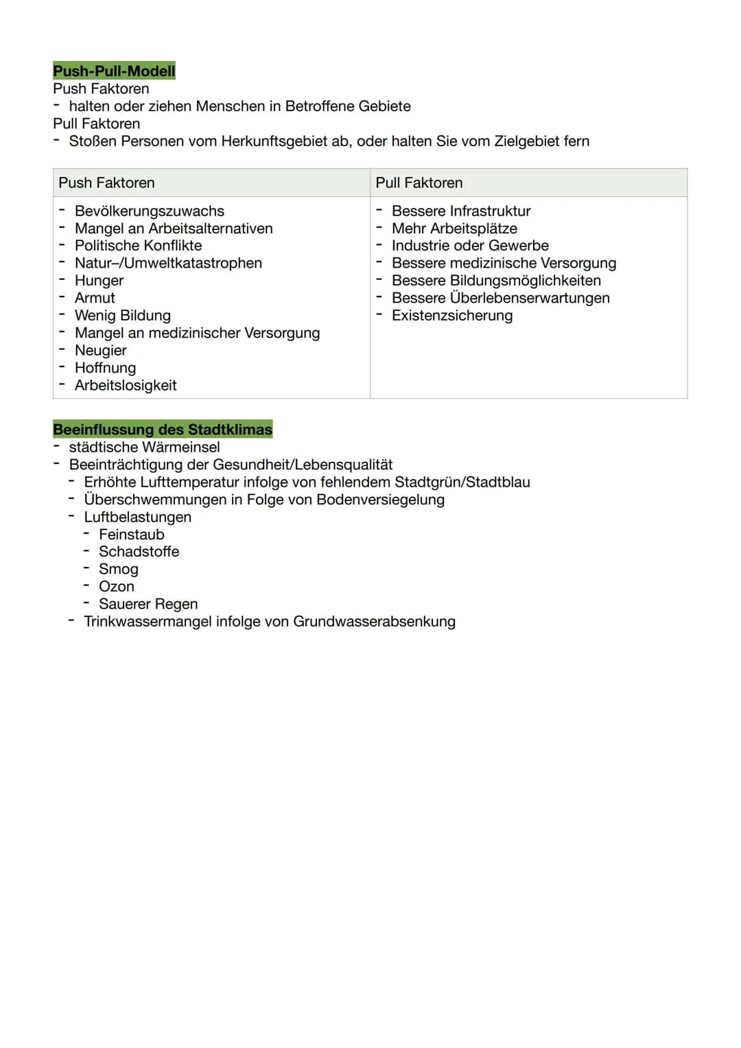 GEOGRAPHIE KLAUSUR NR. 2
Stadtbegriffe
Geographischer
Stadtbegriff
Mindestgröße
Zuwanderung
- Kompakte Baukörper
Funktionale
Differenzierung