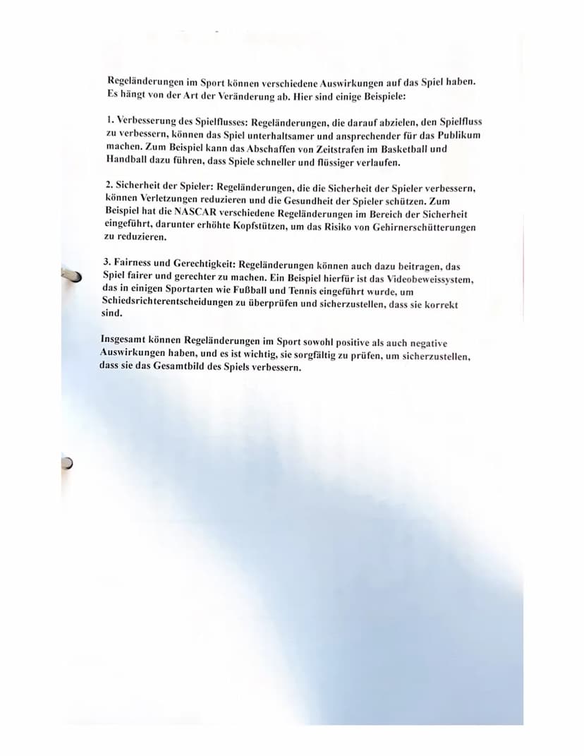 Regeln im Sport
Unter dem Begriff Regeln werden im Sport Vorgaben verstanden, die die geordnete
Durchführung von Sportspielen und Wettbewerb