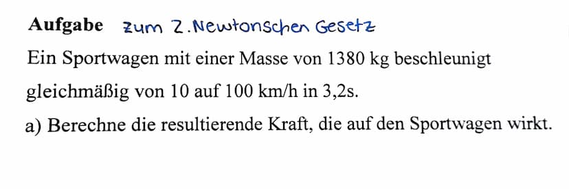 Newtonsche Gesetz
1. Newtonsche Gesetz
(Tragheitsgesetz)
Wirkt auf einen Körper keine resultierende kraft,
so bewegt er sich gleichförmig.
(