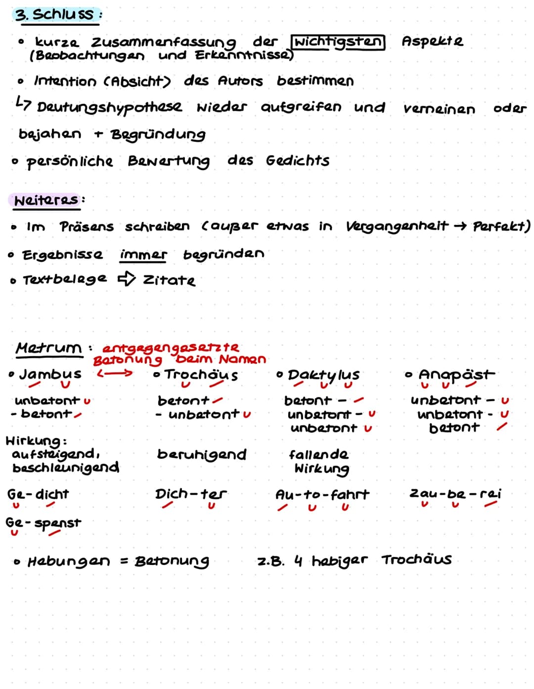 Allgemeiner Aufbau:
1. Einleitung
0
2. Hauptteil:
Äußeres
1. Einleitung:
• Einleitungssatz
Gedichtart, Titel, Autor, Jahr, Epoche
Liabaslyri