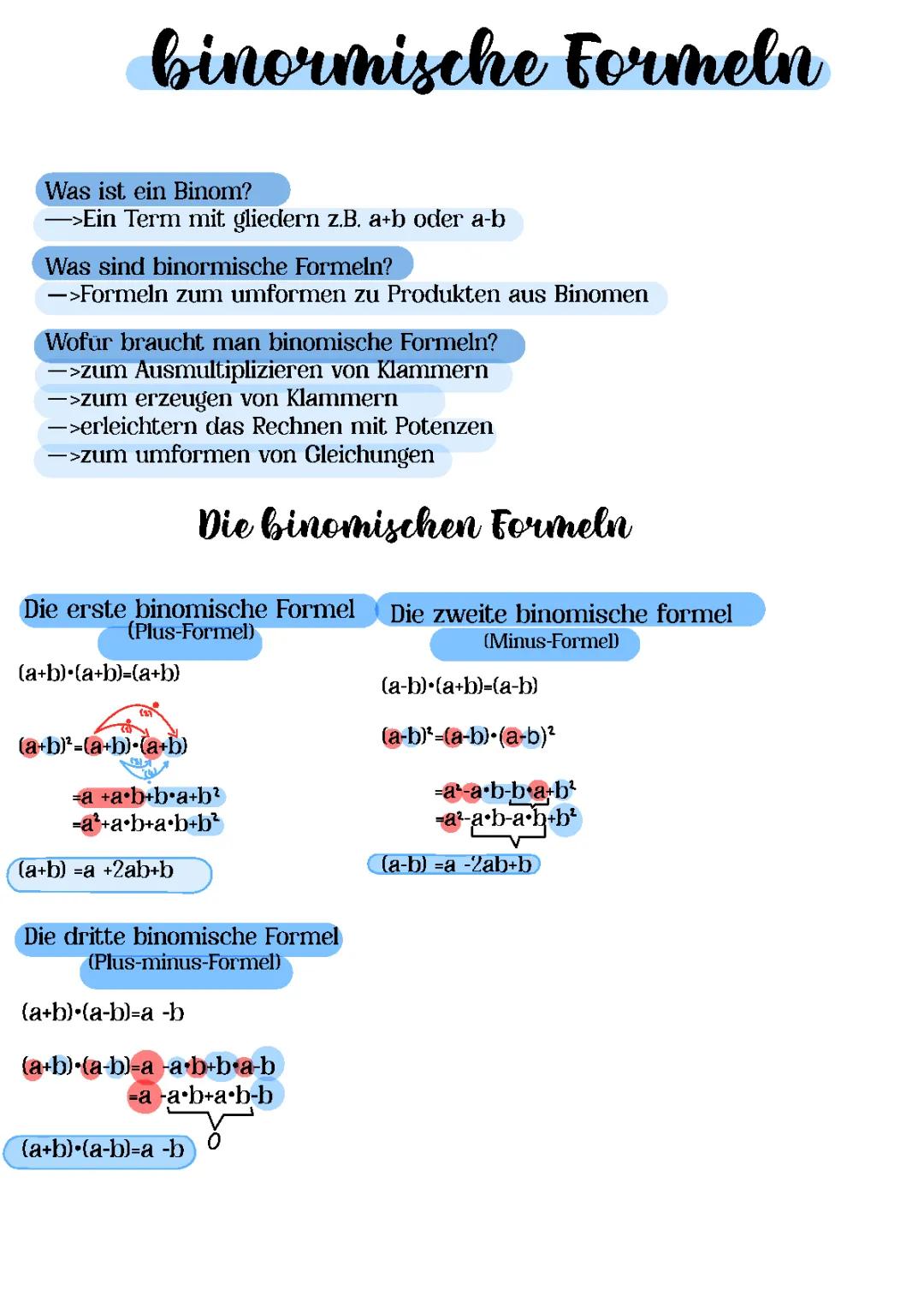 binomische Formel 
