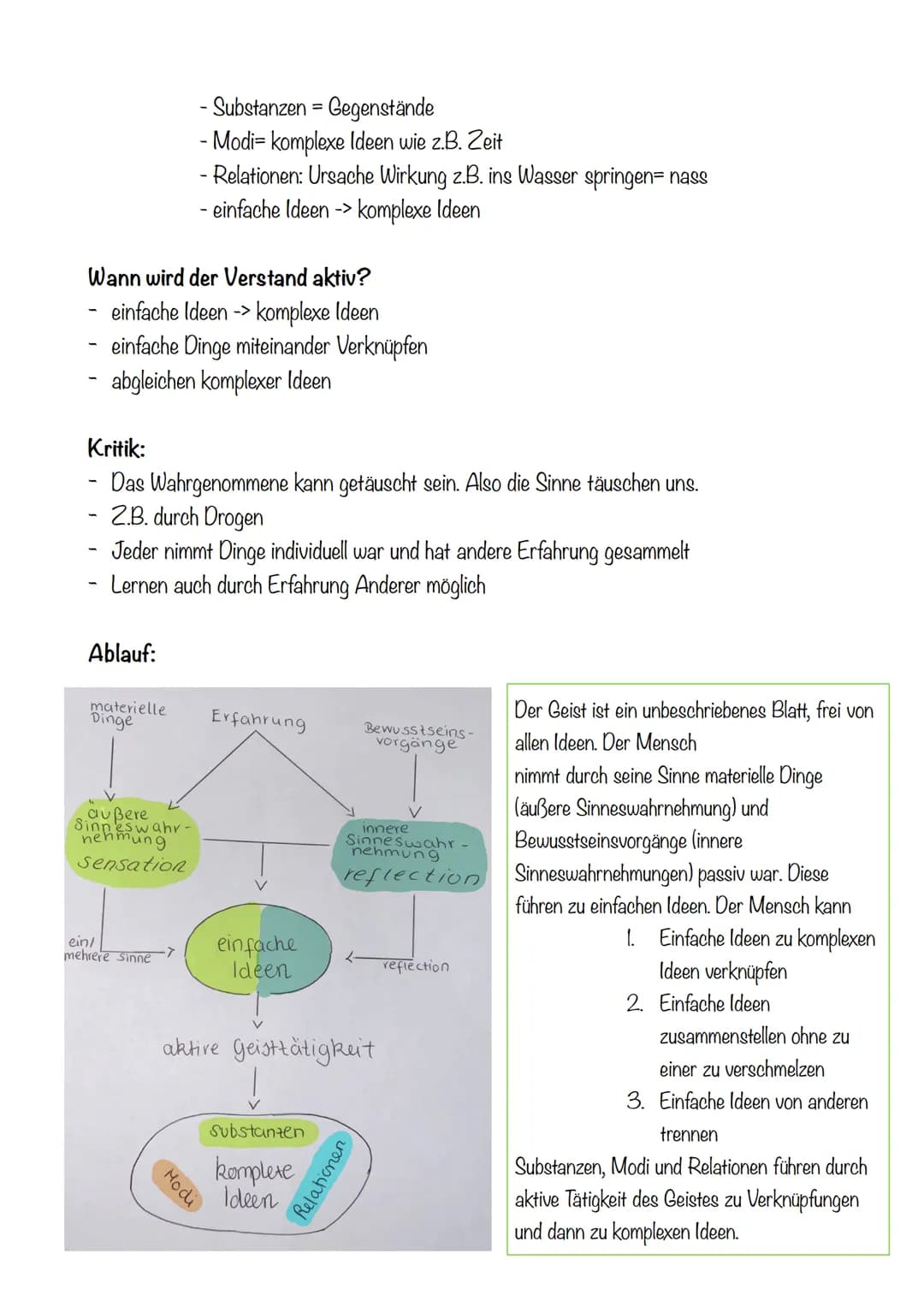 Empirismus
Leitfrage: Was ist der Ursprung der Erkenntnis? Wie wird der anfänglich leere Verstand
des Menschen beschrieben?
Der Empirismus l