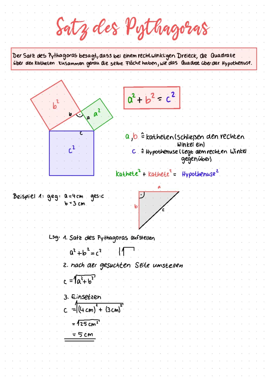 Satz des Pythagoras 
