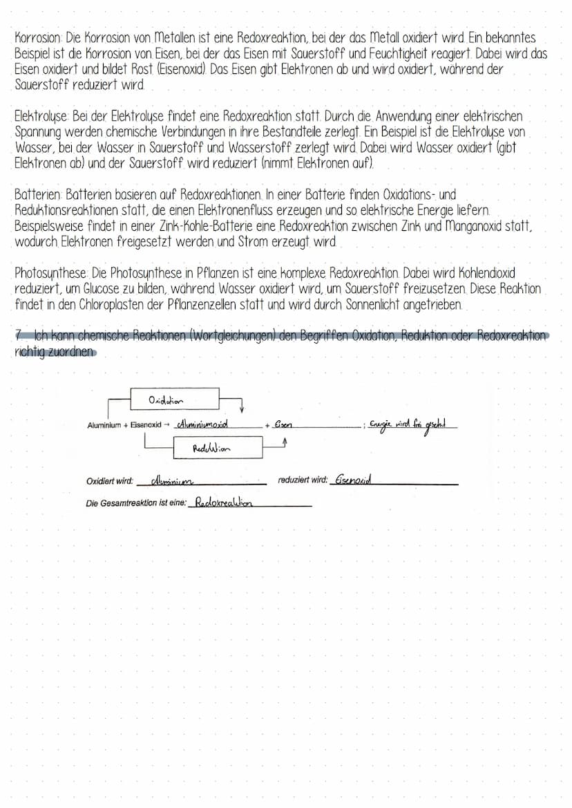 Chemische Reaktion - Oxidation, Reduktion und
Redoxreaktion und die Alkane
Ich kann erklären was eine chemische Reaktion ist
Eine chemische 