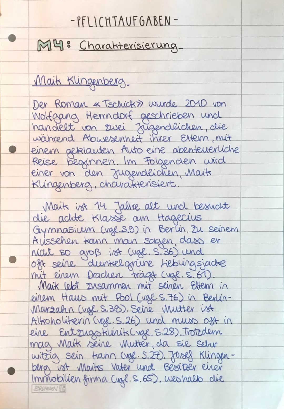 Maik Klingenberg Steckbrief und Charakterisierung (Tschick) 🚙