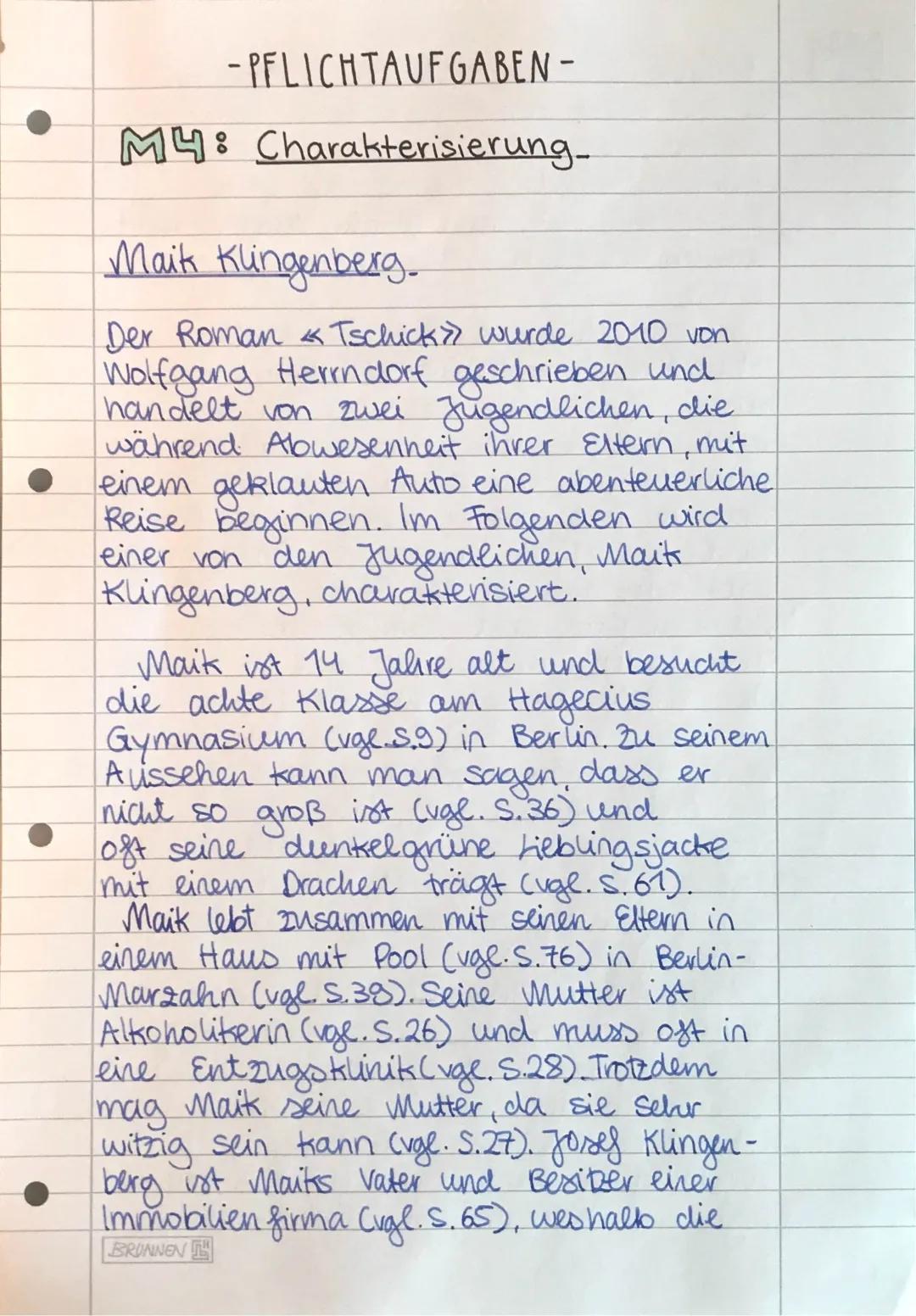 Maik Klingenberg Steckbrief und Charakterisierung (Tschick) 🚙