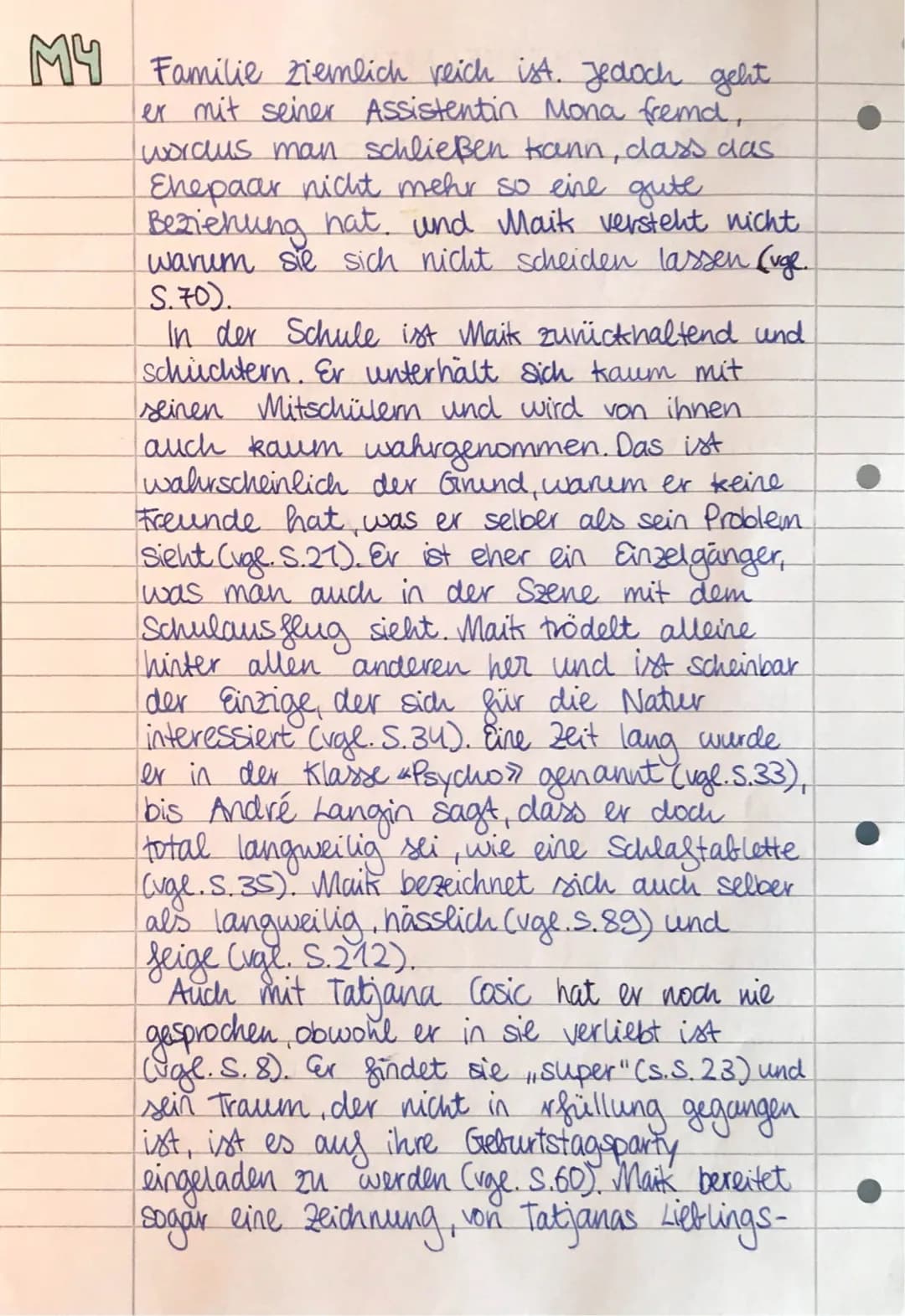 ●
-PFLICHTAUFGABEN -
M4: Charakterisierung.
Maik Klingenberg.
Der Roman Tschick>> wurde 2010 von
Wolfgang Herrndorf geschrieben und
handelt 