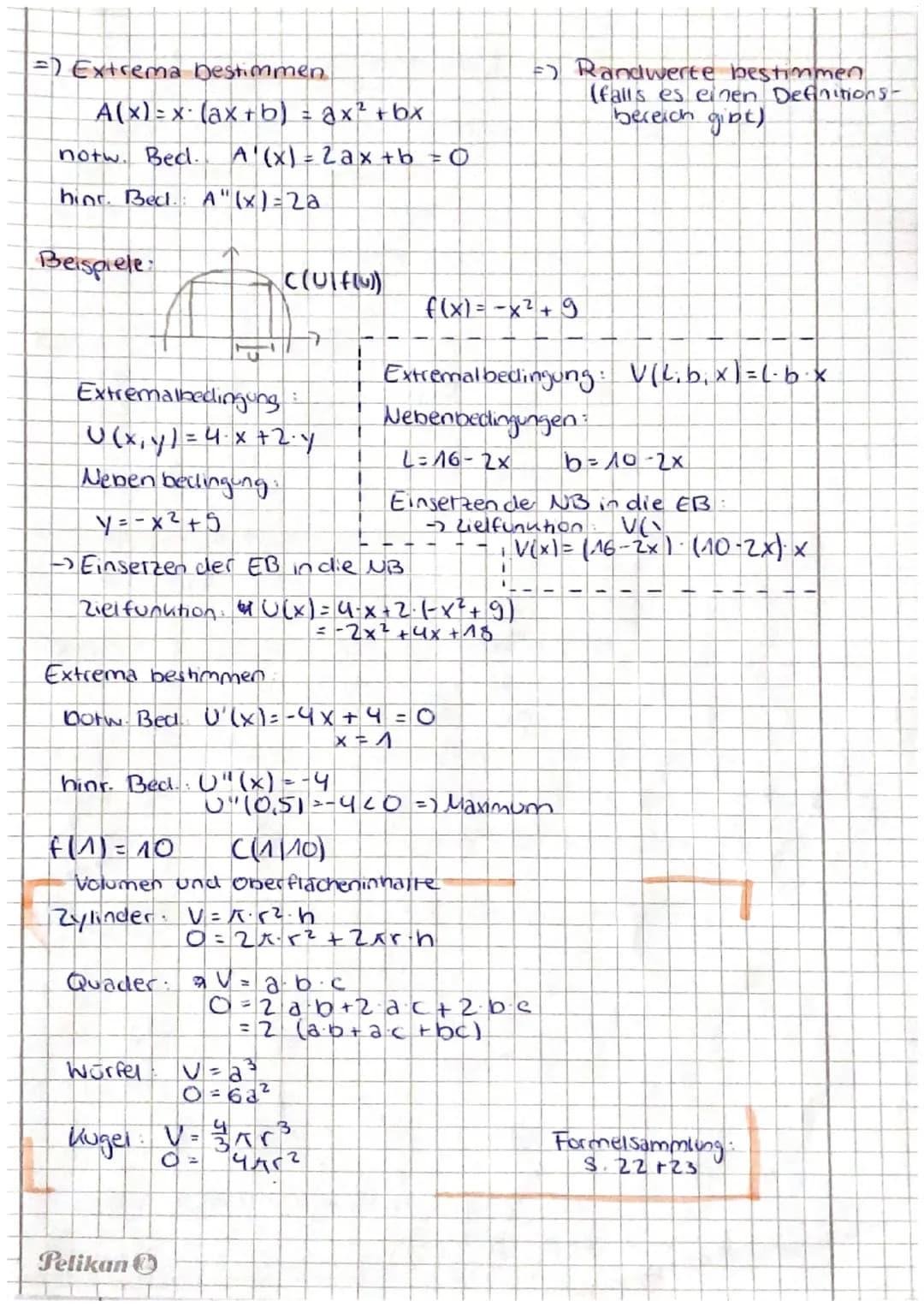 EIGENSCHAFTEN GAMZRATIONAER
Wendepunkte
notw Bed.. f" (x)=0?
hinr Bed: f" (x) #0 oder VZW-Kriterium
wenn f" (x) < 0 ist: Wendepunkit mit max