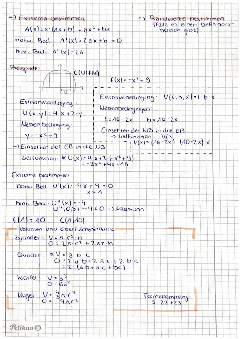EIGENSCHAFTEN GAMZRATIONAER
Wendepunkte
notw Bed.. f" (x)=0?
hinr Bed: f" (x) #0 oder VZW-Kriterium
wenn f" (x) < 0 ist: Wendepunkit mit max