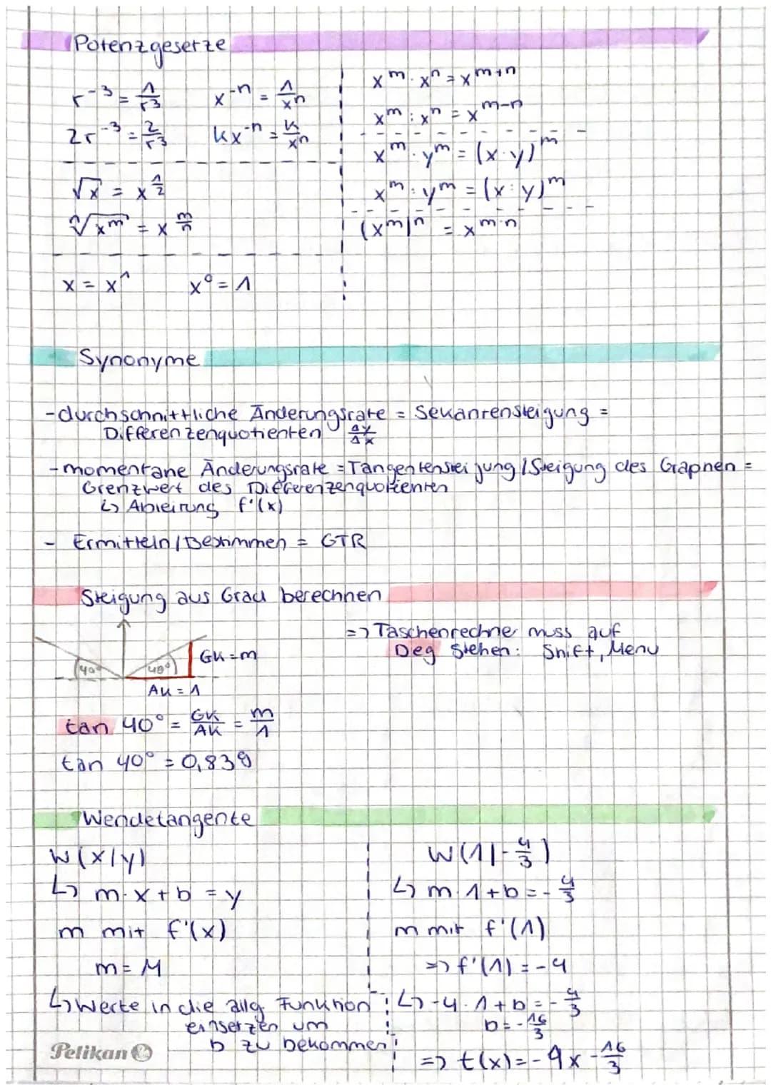 EIGENSCHAFTEN GAMZRATIONAER
Wendepunkte
notw Bed.. f" (x)=0?
hinr Bed: f" (x) #0 oder VZW-Kriterium
wenn f" (x) < 0 ist: Wendepunkit mit max
