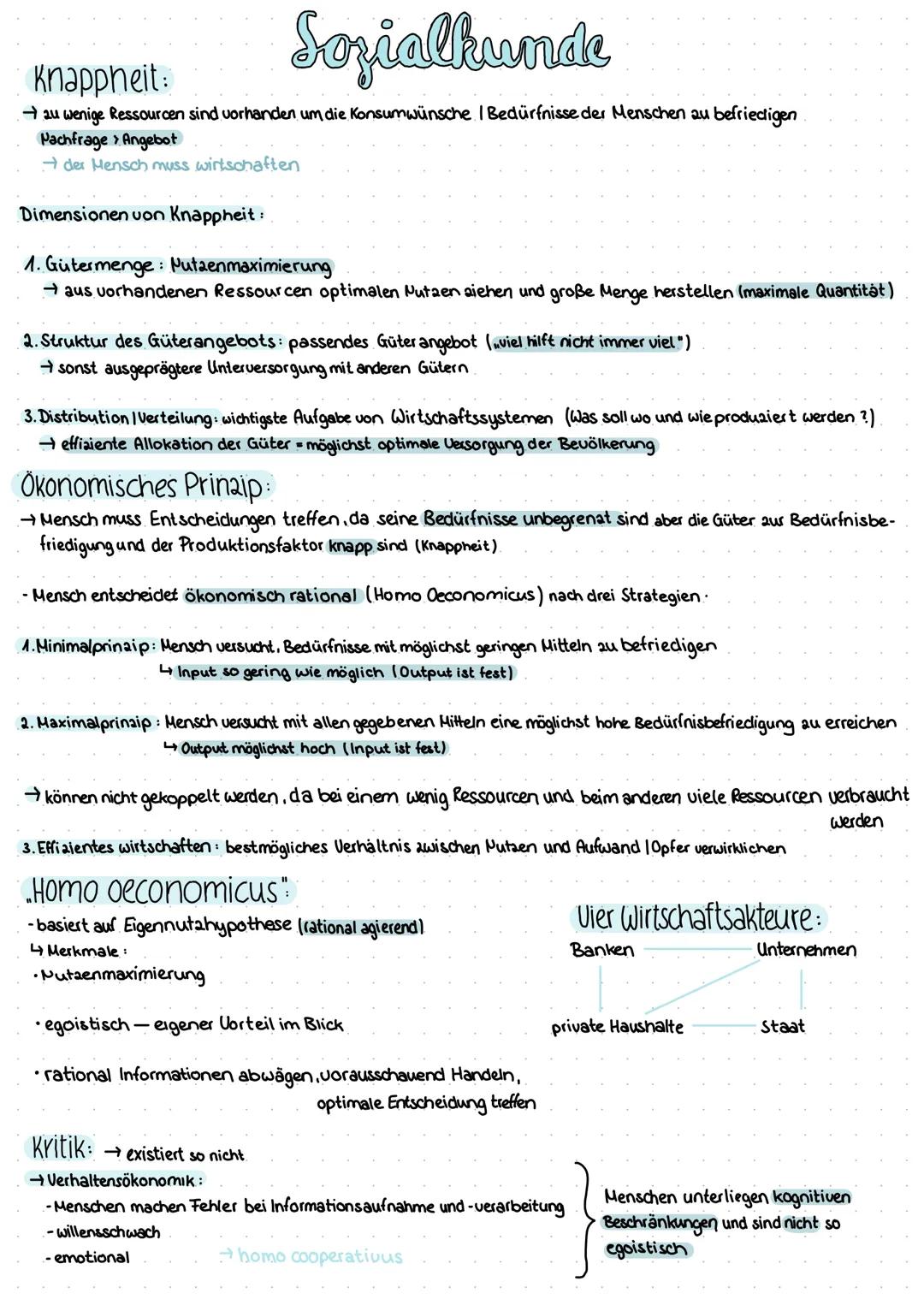 Sozialkunde
Knappheit:
→ au wenige Ressourcen sind vorhanden um die Konsumwünsche | Bedürfnisse der Menschen zu befriedigen
Pachfrage › Ange