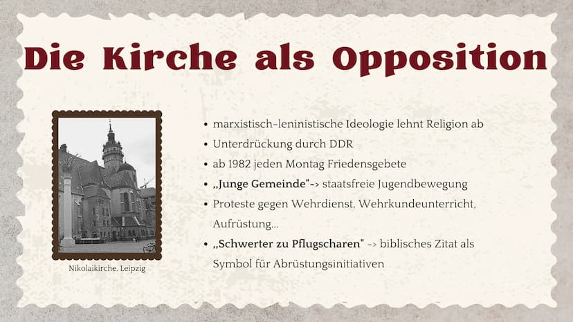 Oppositionen
in der DDR • 17. Juni 1953 Volksaufstand blutig niedergeschlagen-> Mehrheit wollte keine
kommunistische Herrschaft
Vorgeschicht