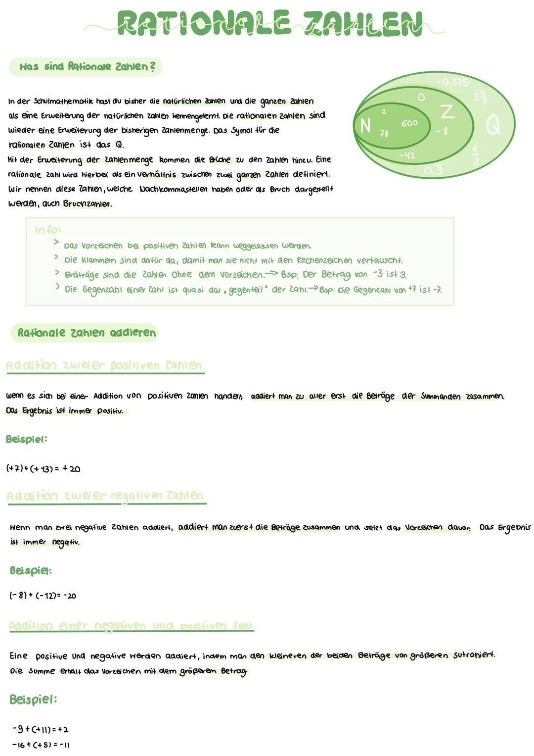 # RATIONALE ZAHLEN

Has sind Rationale Zahlen?

In der Schulmathematik hast du bisher die natürlichen Zahlen und die ganzen Zahlen
als eine 