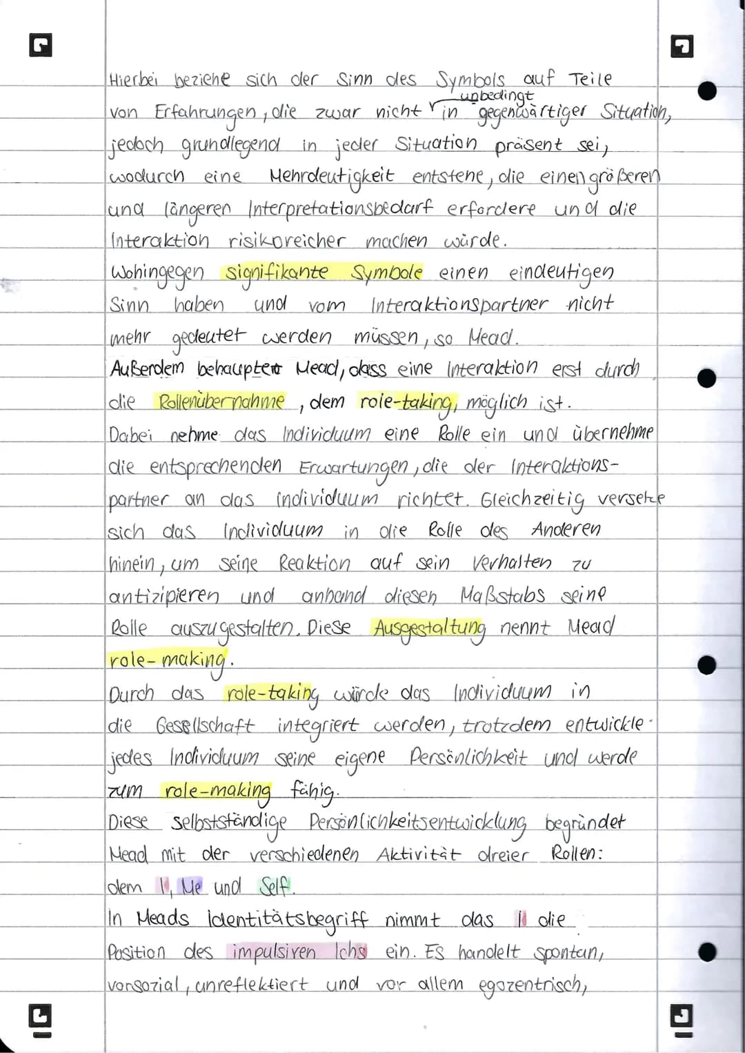 L
JI
Symbolischer interaktionismus
ZEICHEN
Sinnesreiz instinktive
Reaktion
NACH GEORGE HERBERT MEAD
Handlungsabsicht
unabhängig von Beziehun