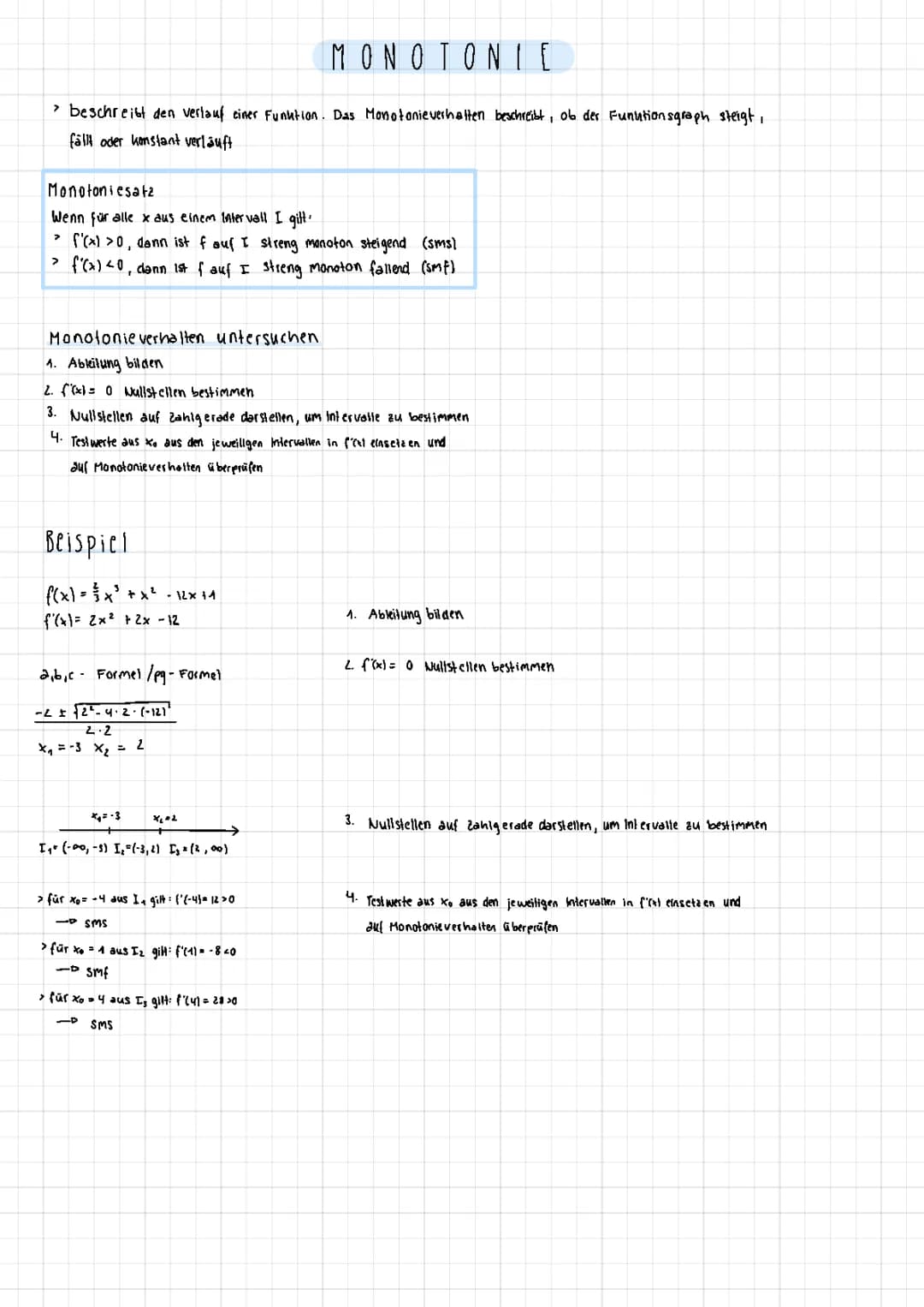 Monotonie in Mathe: Einfach erklärt mit Beispielen und Rechner!