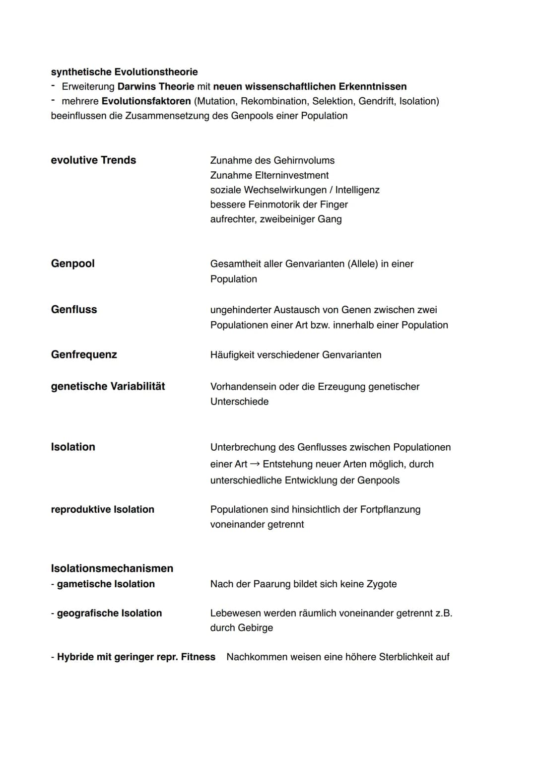 Evolution - Fachbegriffe
Allel
Analogie
,,Anpassungs-/
Funktionsähnlichkeit"
- Konvergenz
Homologie
,,Abstammungsähnlichkeit"
- Divergenz
Ho