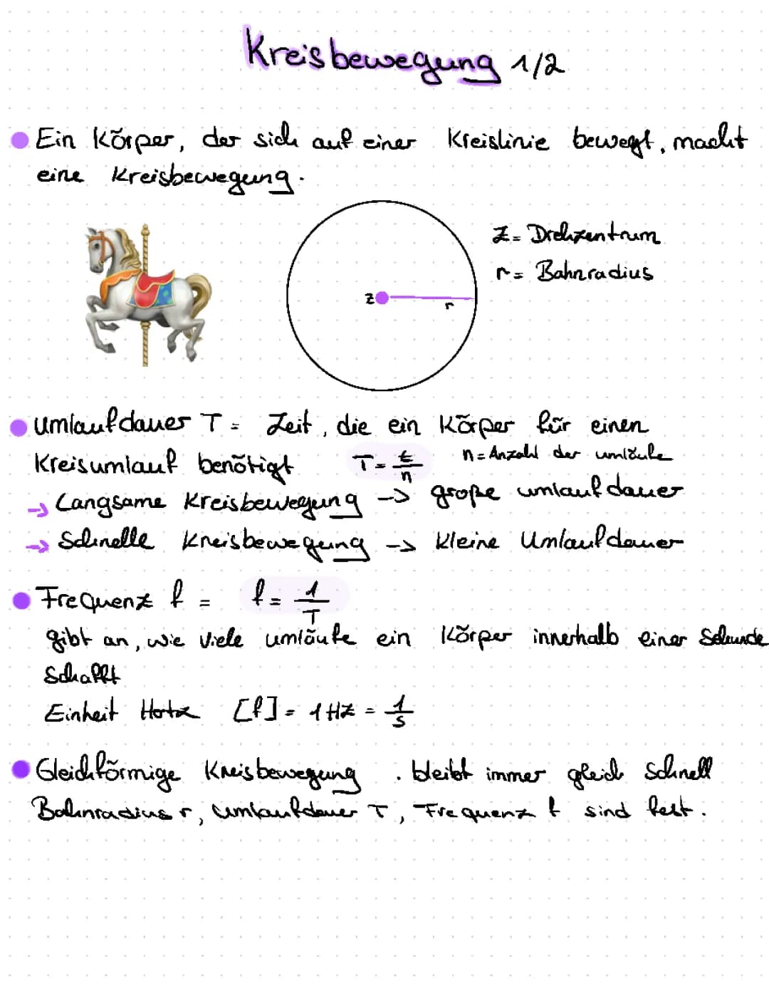 Kreisbewegung Physik 