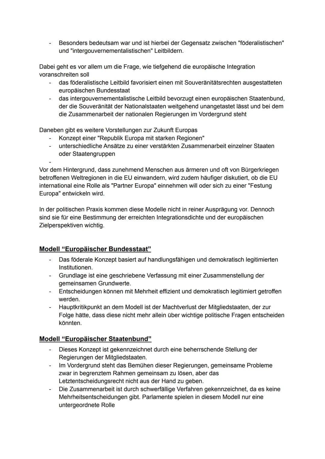 Die Europäische Union (EU)
Etappen der europäischen Einigung:
1949: Gründung des Europarates mit Sitz in Straßburg.
1951: Gründung der Europ