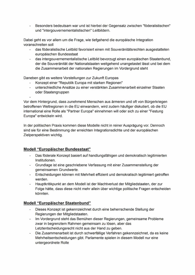 Die Europäische Union (EU)
Etappen der europäischen Einigung:
1949: Gründung des Europarates mit Sitz in Straßburg.
1951: Gründung der Europ