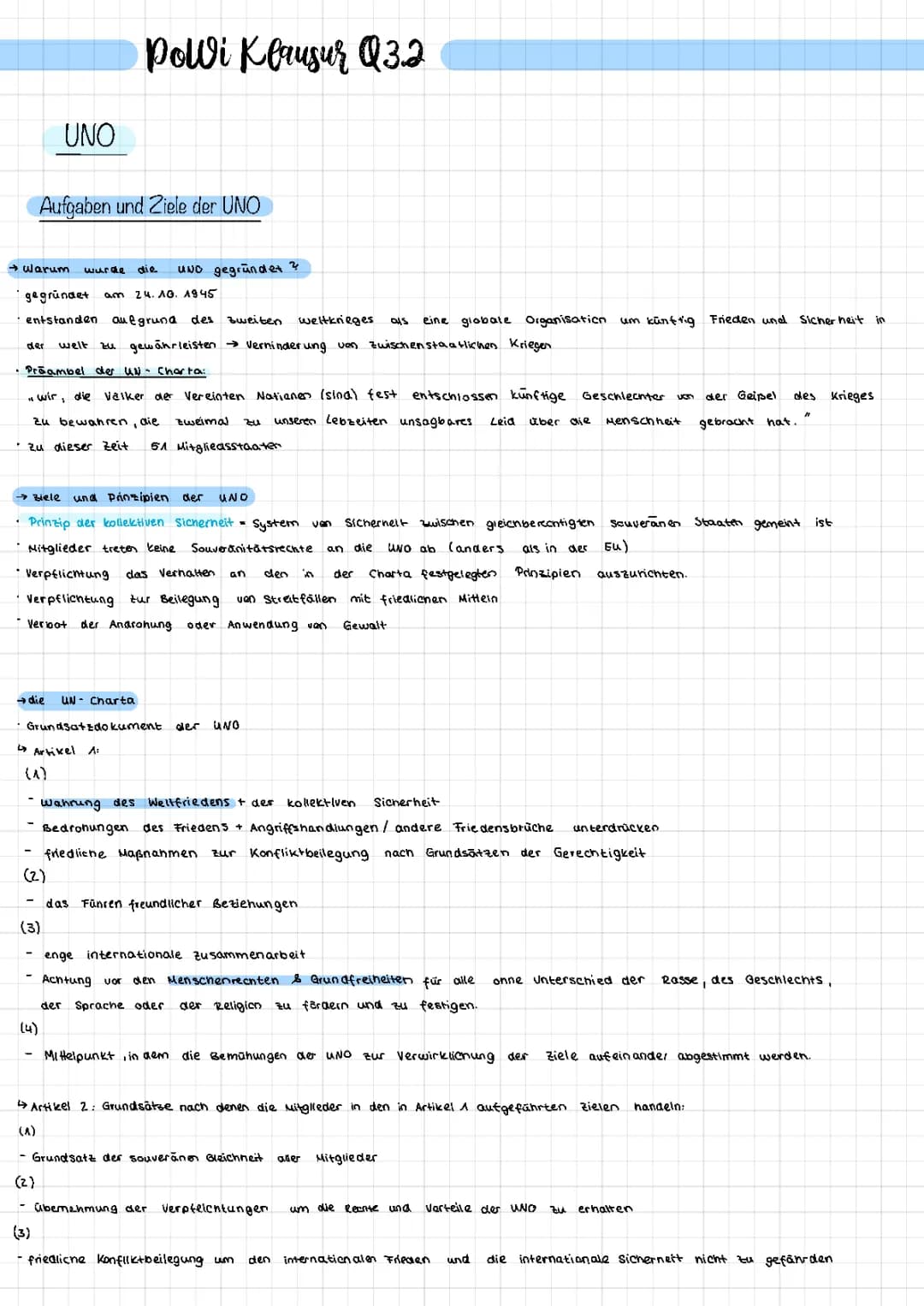 Die UNO/ der UN-Sicherheitsrat 