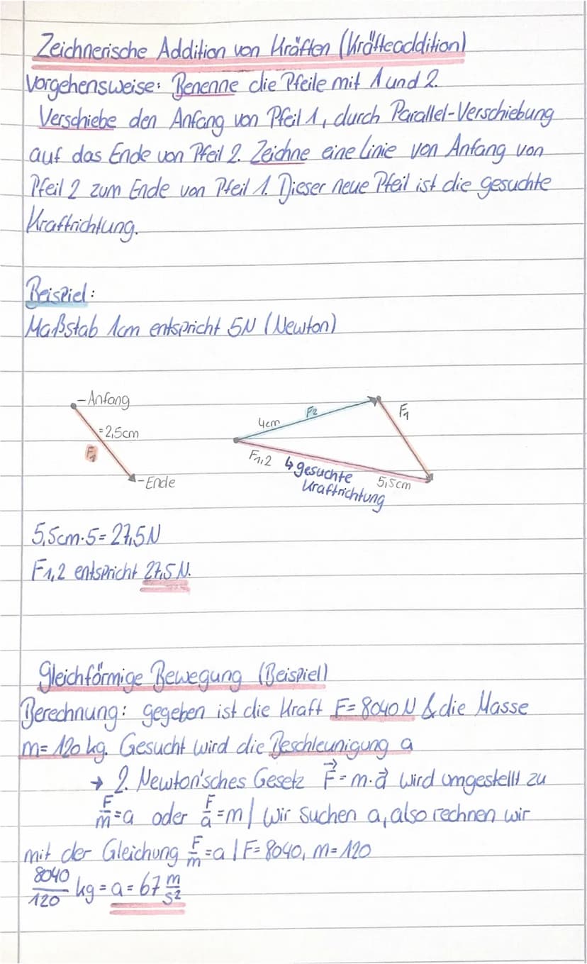 Physik
Tragheitsgesetz
Ein ruhender Körper bleibt in Ruhe, wenn keine äußerenkräfte
auf ihn einwirken. Auch ein in Bewegung befindlicher Hör