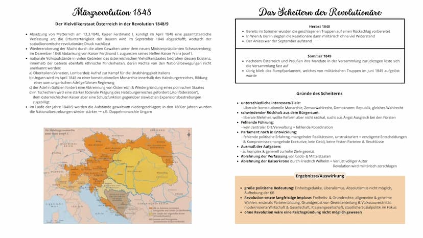 Deutsche Frage bis 1848
Vom Wiener Kongress zur Revolution
• 1815-1830 Das Zeitalter der Restauration
- Historische Ereignisse & die frühe N