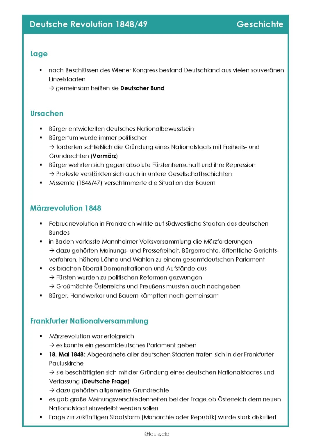 Deutsche Revolution 1848/49