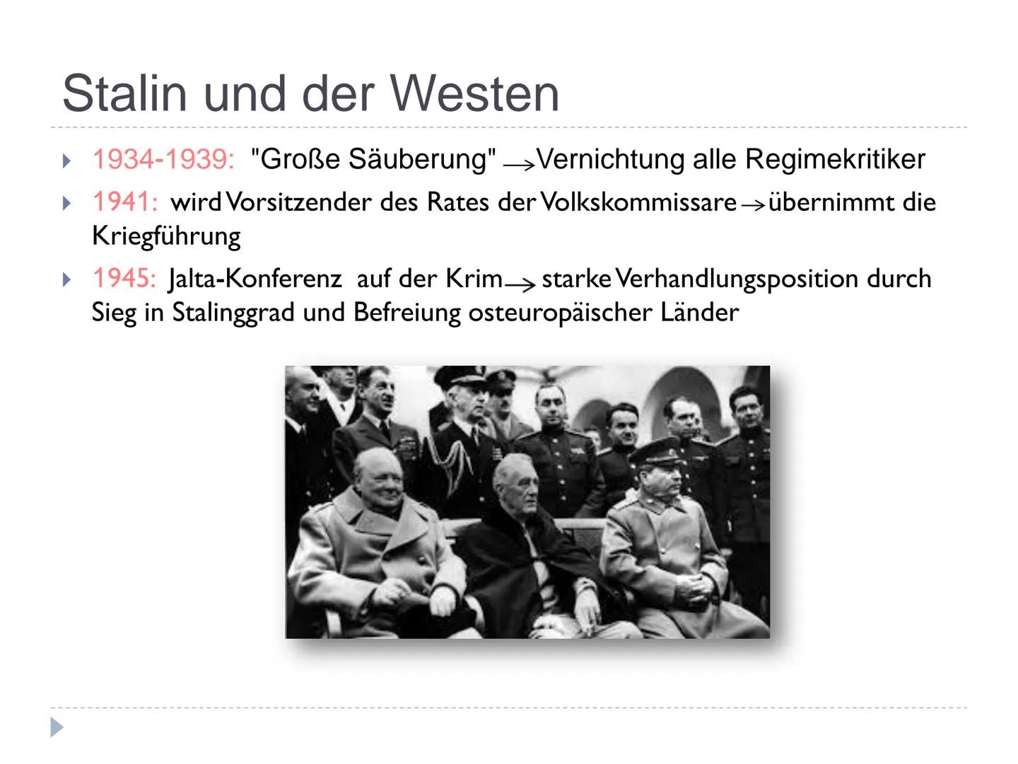 Die Herrschaft Stalins # Gliederung

► Wer war Josef Stalin?

Frühes Leben

Die Russische Revolution

► Politische Übernahme

Großer Terror
