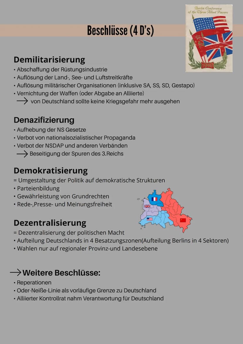 POTSDAMER
KONFERENZ
17.JULI - 2.AUGUST 1945 Allgemeines
• 17. Juli bis 2. August 1945 in Potsam (Schloss Cecilienhof)
• offiziell als Dreimä