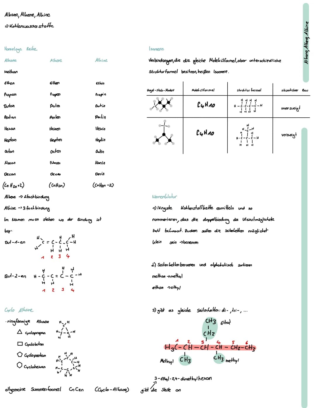 Chemie
Erstellen von Valenzstrichformeln
Molekúl:
bsp: HCN zählen der Valenzelektronen (PSE - Hauptgruppen)
H. ·C· ·N: 3 verteilen der Valen