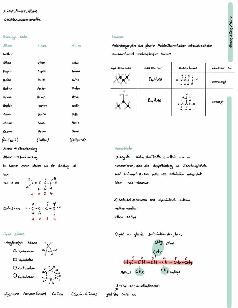 Chemie
Erstellen von Valenzstrichformeln
Molekúl:
bsp: HCN zählen der Valenzelektronen (PSE - Hauptgruppen)
H. ·C· ·N: 3 verteilen der Valen