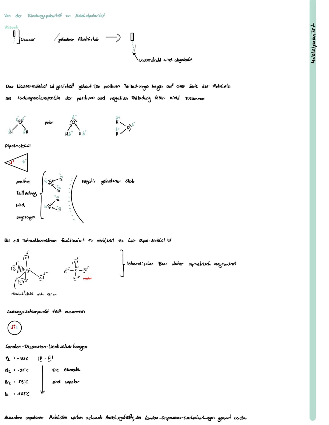 Chemie
Erstellen von Valenzstrichformeln
Molekúl:
bsp: HCN zählen der Valenzelektronen (PSE - Hauptgruppen)
H. ·C· ·N: 3 verteilen der Valen