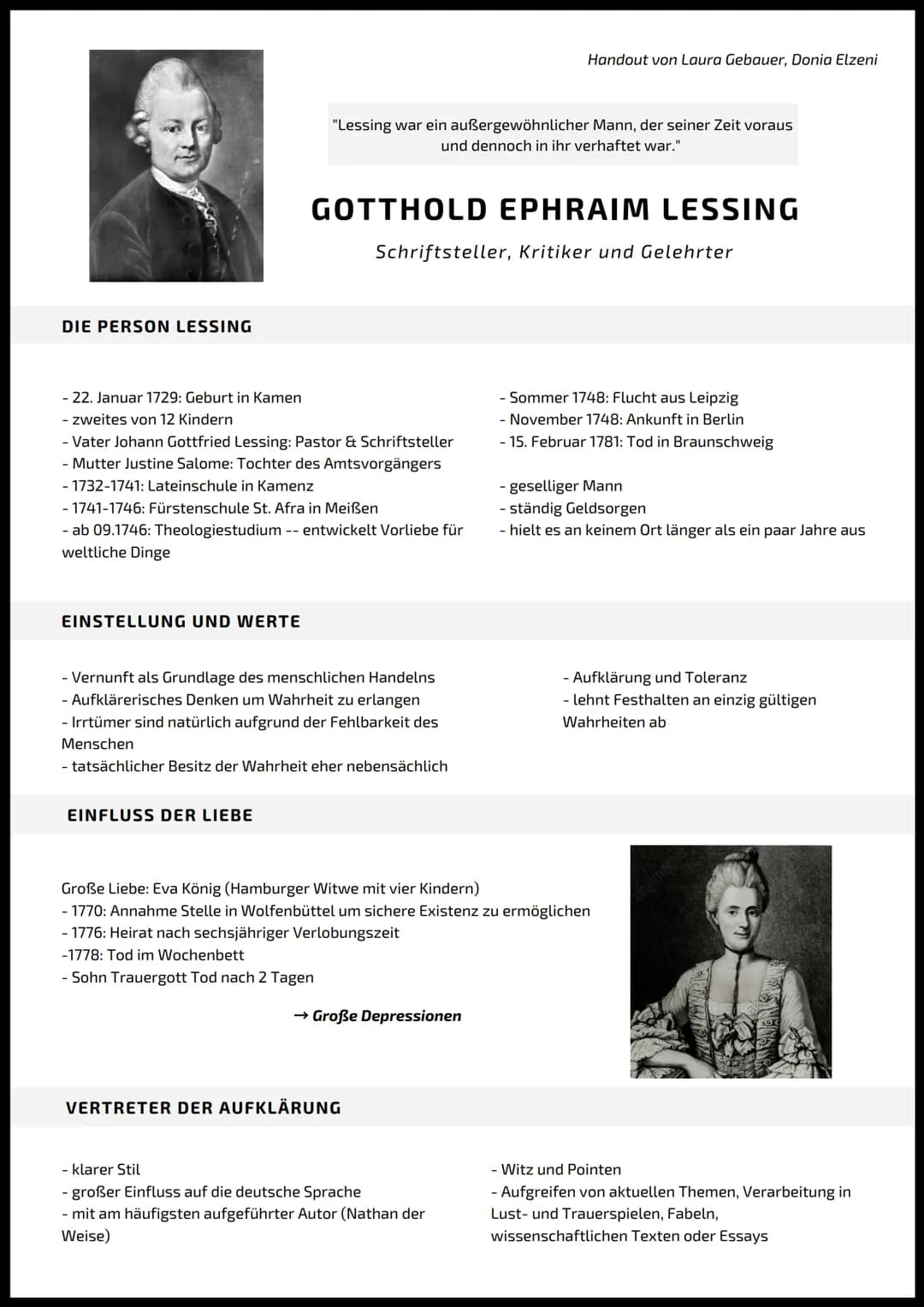 SCHMIDT GLITZNER- HISTORIKER
Lessing war ein außergewöhnlicher Mann, der in seiner Zeit voraus und dennoch
in ihr verhaftet war. DIE PERSON 