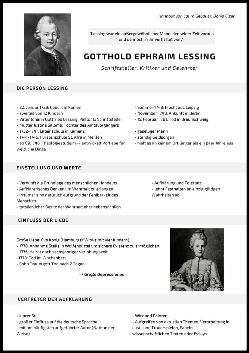 SCHMIDT GLITZNER- HISTORIKER
Lessing war ein außergewöhnlicher Mann, der in seiner Zeit voraus und dennoch
in ihr verhaftet war. DIE PERSON 