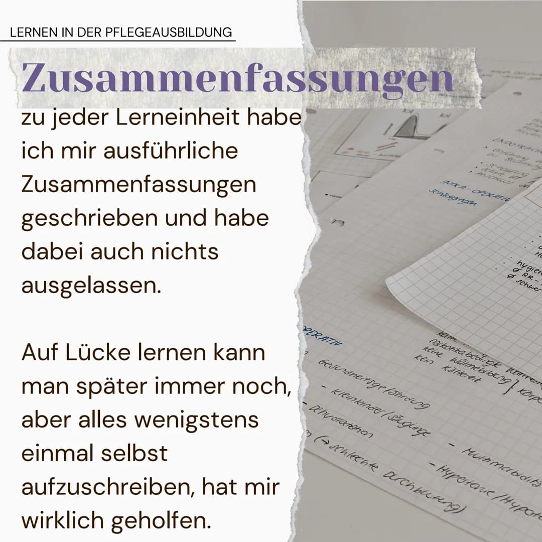 LERNEN IN DER PFLEGEAUSBILDUNG
allgemein
2
nicht nur einzelne (Klausur-)Fragen
lernen, sondern alles! es wird dich im
Berufsleben weiterbrin