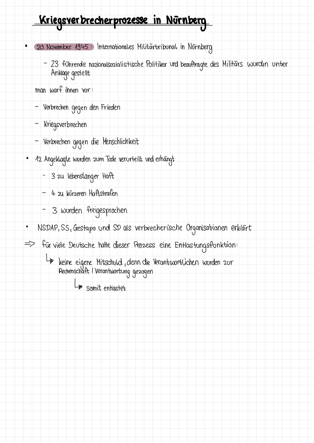 26.04.2023

# Geschichte Lernzettel

*   8. Mai 1945: bedingungslase Kapitulation Deutschlands Ende der nationals. Herrschaft
*   2. Septemb