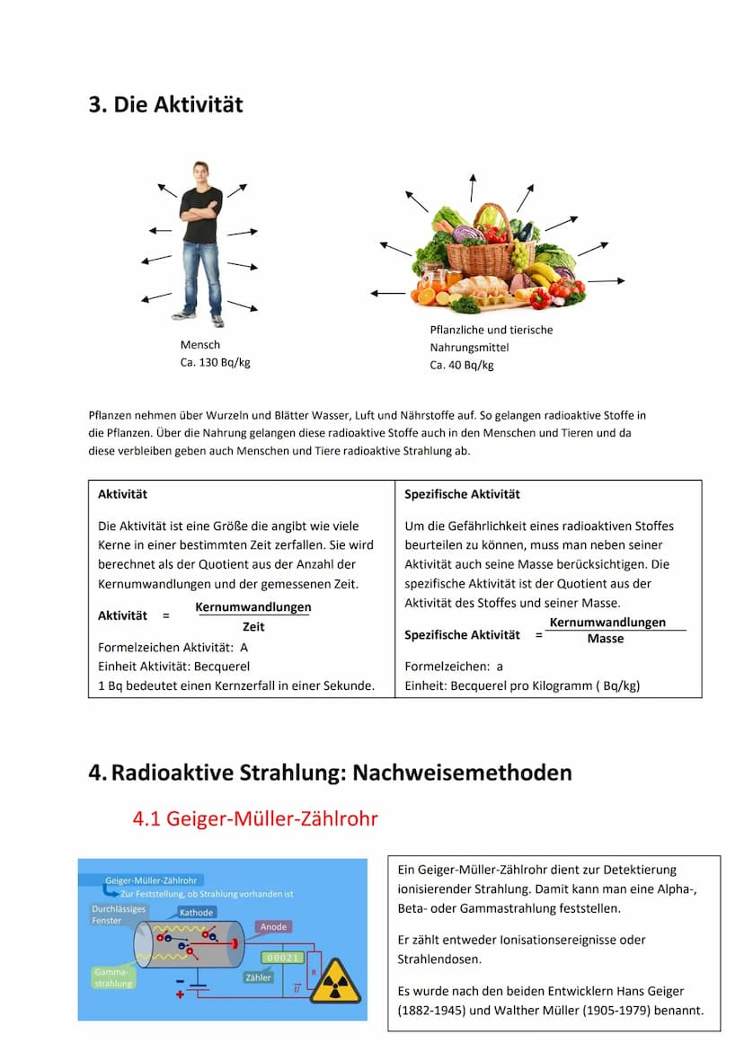 Physik Handout: Die Radioaktivität
Inhaltsverzeichnis
1. Was ist die Radioaktivität?
1.1 natürliche Radioaktivität
1.2 künstliche Radioaktiv