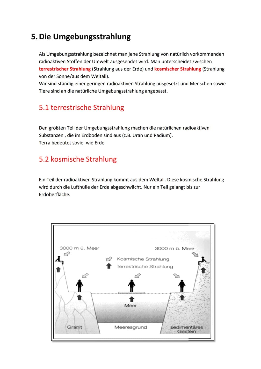 Physik Handout: Die Radioaktivität
Inhaltsverzeichnis
1. Was ist die Radioaktivität?
1.1 natürliche Radioaktivität
1.2 künstliche Radioaktiv