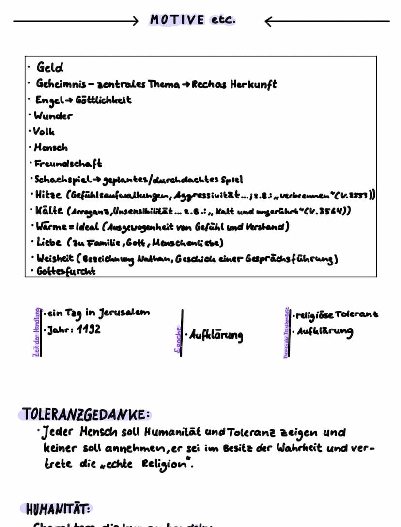 Geld
Geheimnis-zentrales Thema → Rechas Herkunft
Engel → Göttlichkeit
Wunder
• Volk
• Mensch
•Freundschaft
•Schachspiel →geplantes/durchdach