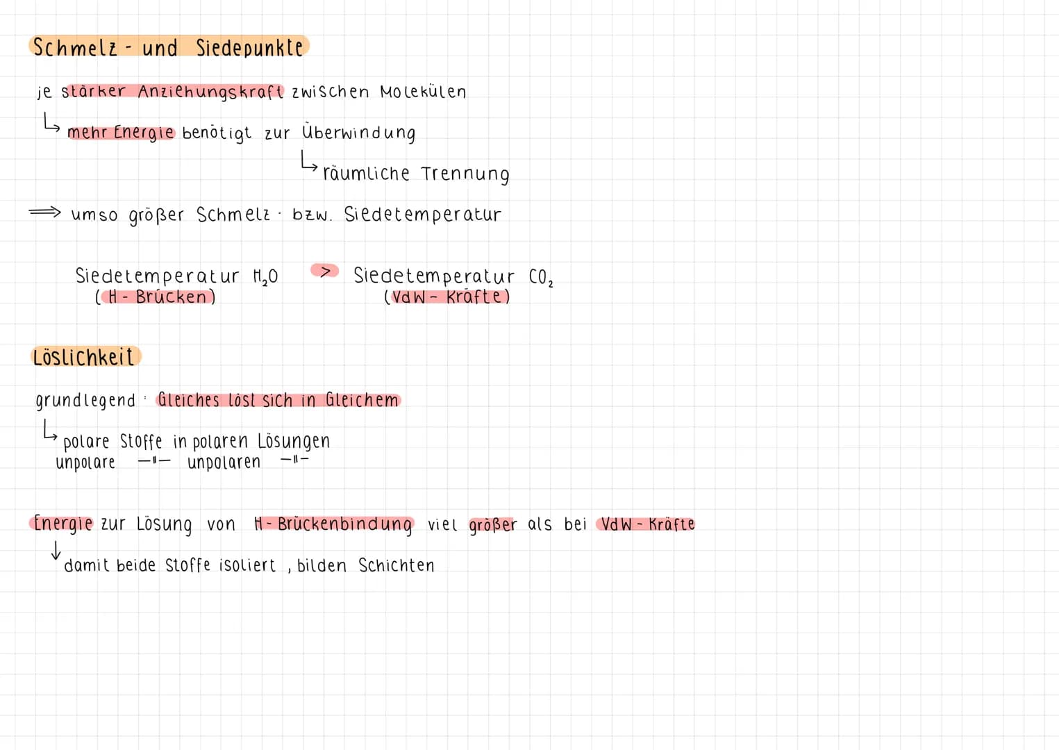 Zwischenmolekulare Kräfte
ΔΕΝ < 0,4 nur unpolare EPB
(Richtwert)
+
symmetrische
Ladungsverteilung
Bildung eines kurzzeitigen
Dipols durch as