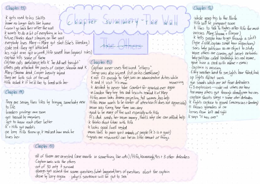 Chapter 1)
· arrival at the wall
wall gets described as cold
· everybody who gets there has to stay
2 years (if nothing goes wrong)
· explai