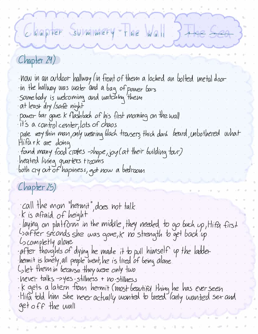 Chapter 1)
· arrival at the wall
wall gets described as cold
· everybody who gets there has to stay
2 years (if nothing goes wrong)
· explai