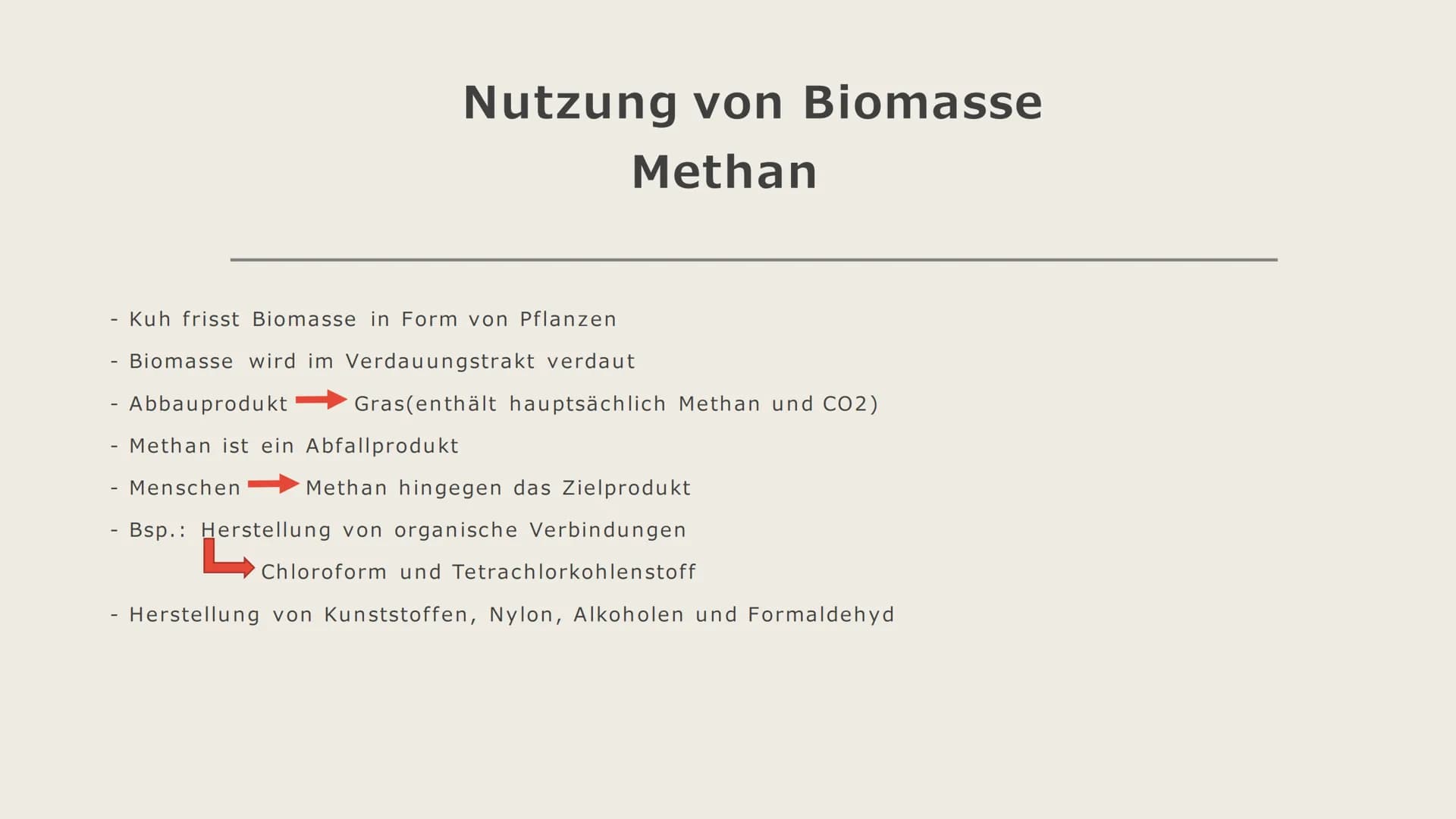 Bedeutung der Sonne
als Energiespender
Biomasse Gliederung
- Erklärung von Biomasse
- Fotosynthese
- CO₂-Kreislauf
Methan
Ethanol Erklärung 
