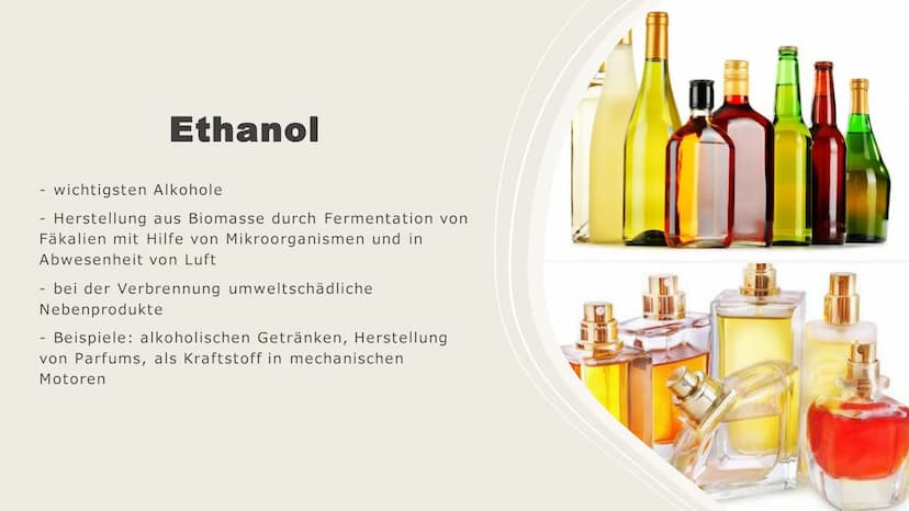 Bedeutung der Sonne
als Energiespender
Biomasse Gliederung
- Erklärung von Biomasse
- Fotosynthese
- CO₂-Kreislauf
Methan
Ethanol Erklärung 