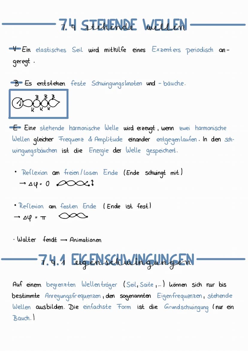 -7.1 MECHANISCE WELLEN
In einem System gekoppelter Oszillatoren wird ein Oszillator zum
Schwingen angeregt.
LIITTI
^:
2:
transversal
longitu