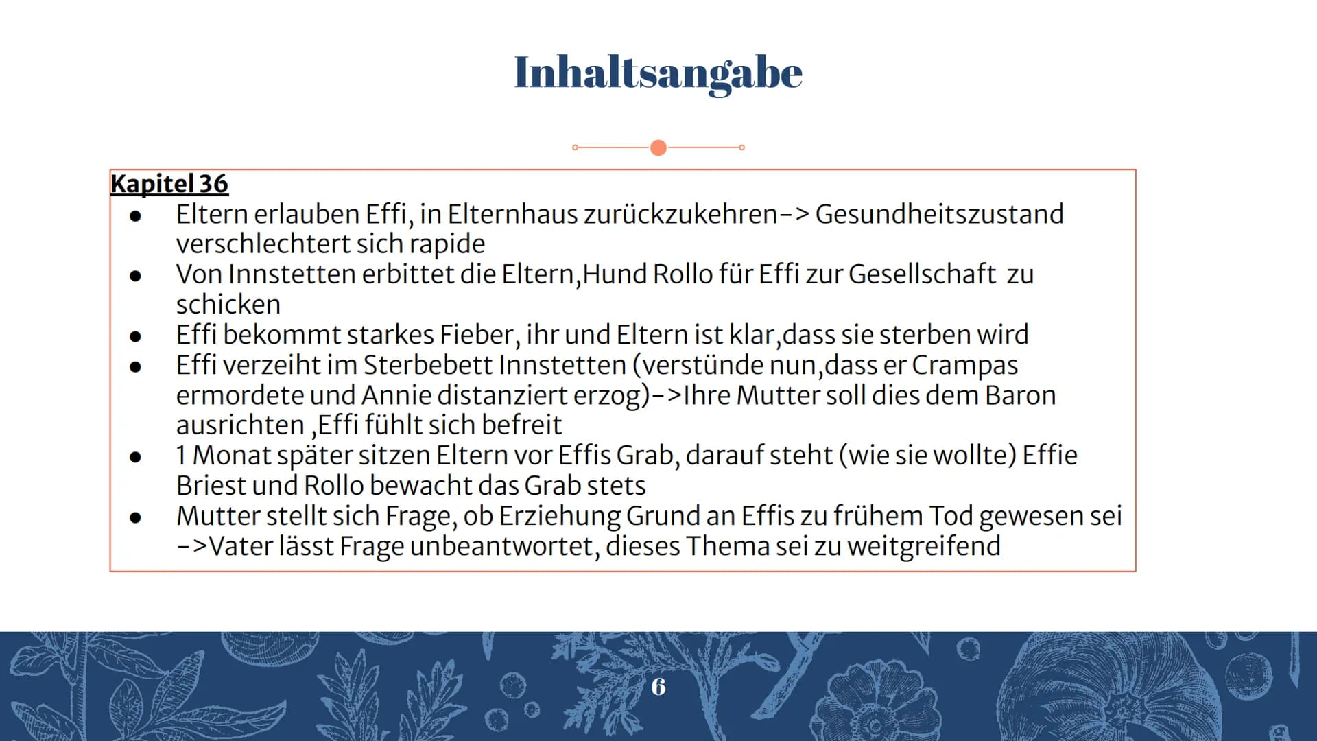 Effi Briest
Von Theodor Fontane
Präsentiert von Inhaltsverzeichnis
Inhaltsangabe
Personenkonstellation und Besetzung
Spannungskurve
Lageplan