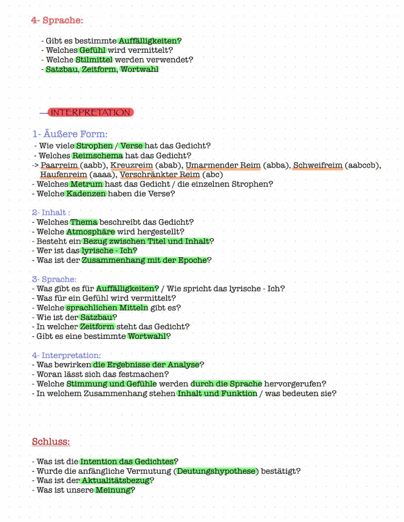 Einleitung:
1) Welchen Titel trägt das Gedicht?
2) Wer ist der Autor des Gedichtes?
3) Wann ist das Gedicht erschienen?
-> Erscheinungsjahr
